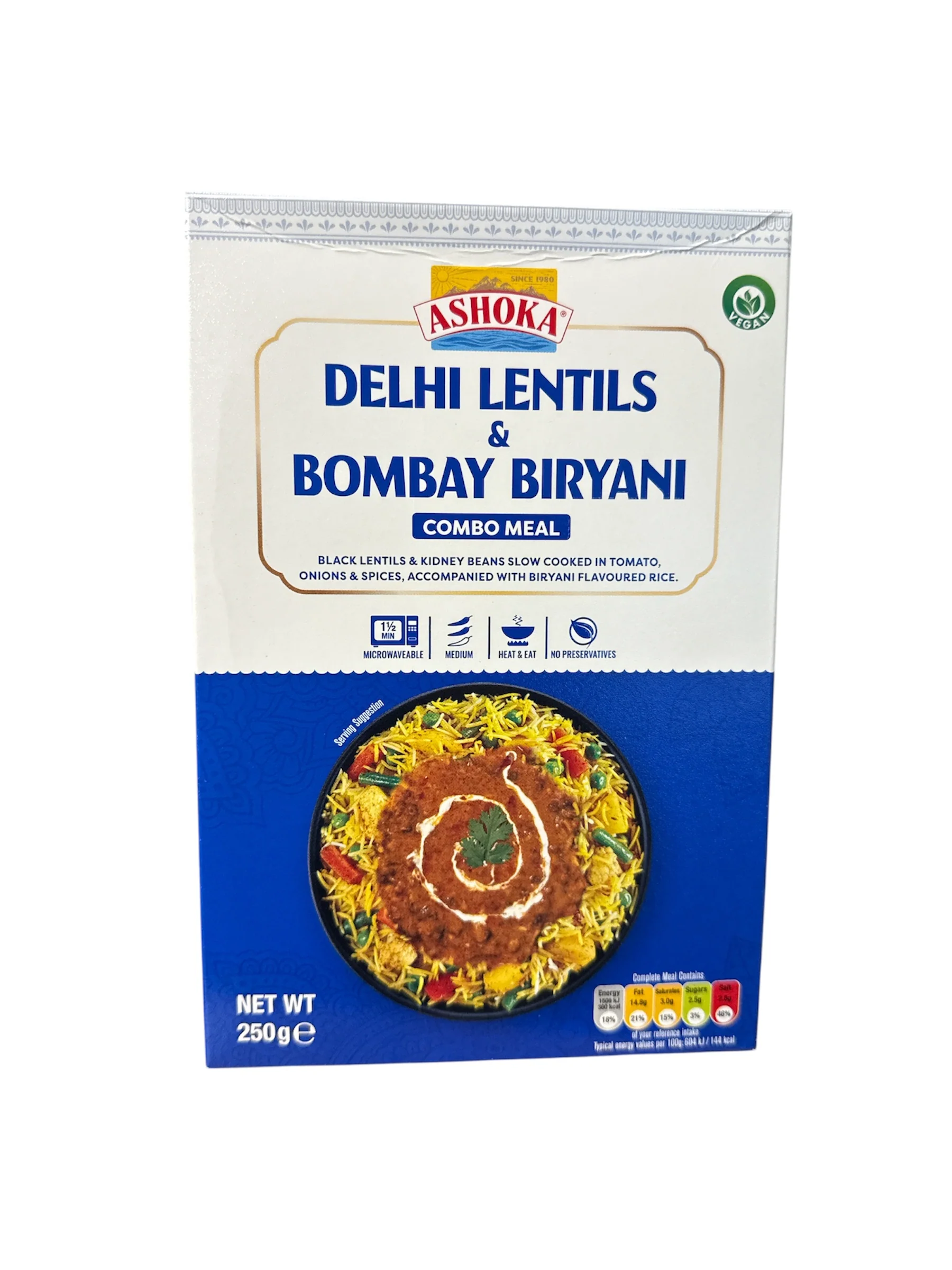 Ashoka Delhi Lentils & Bombay Biryani (Ready to eat) 250g
