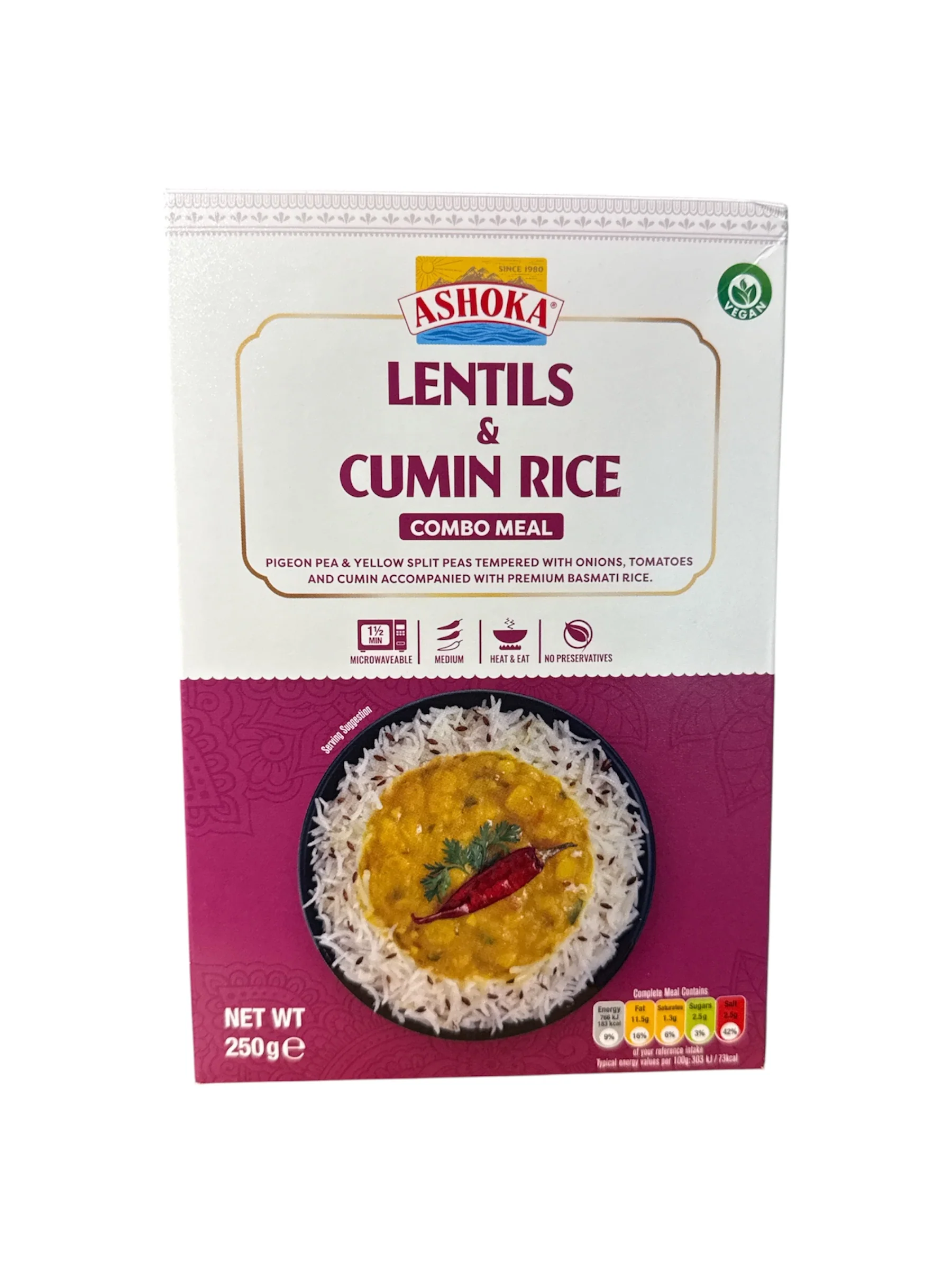 Ashoka Lentils & Cumin Rice 250g