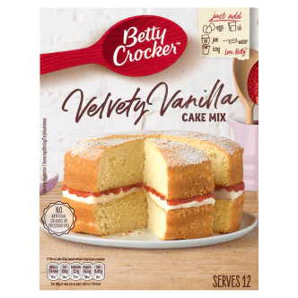Betty Crocker Velvety Vanilla Cake Mix 425g