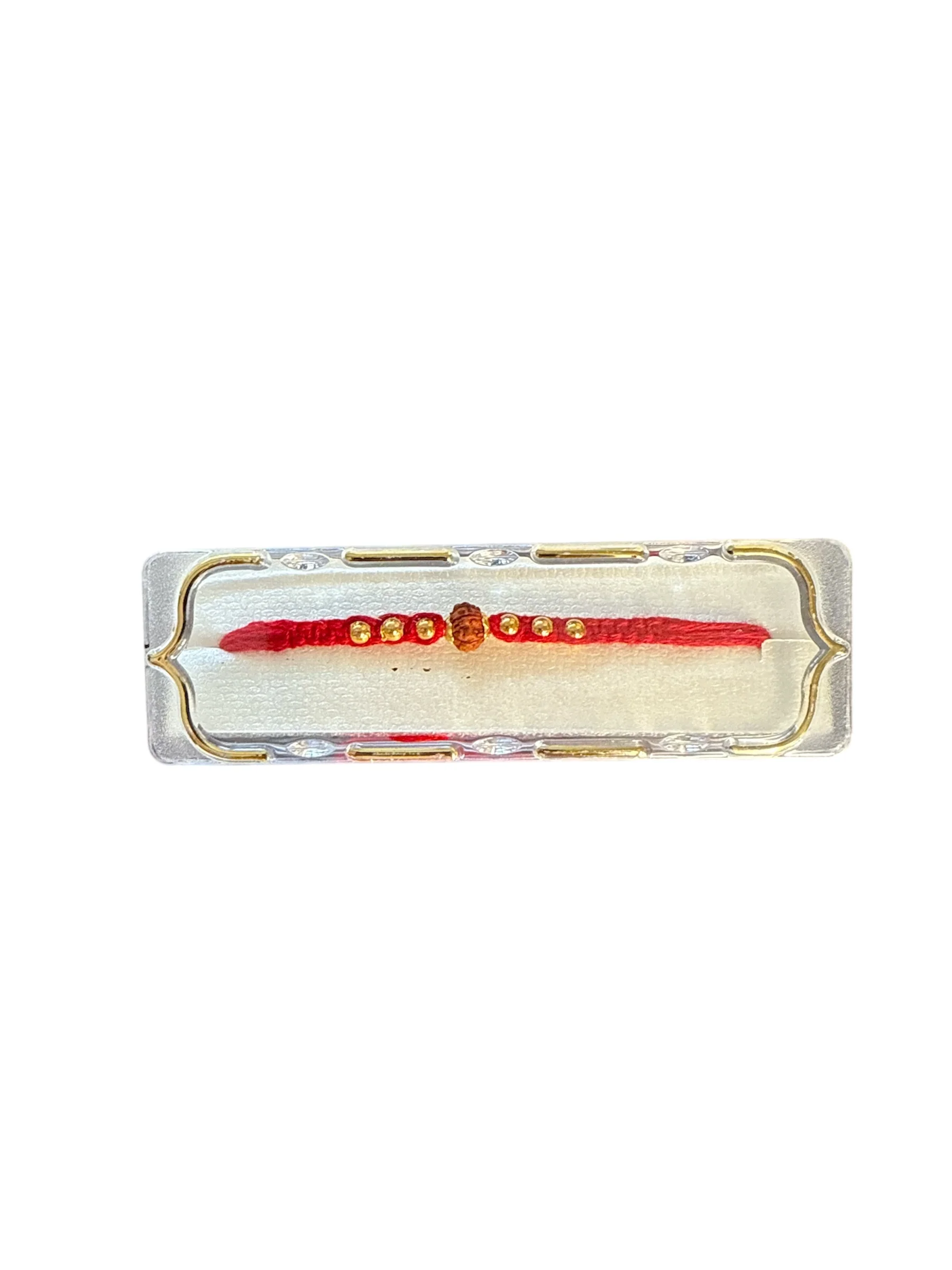 Classic Red Rakhi with Stone Studs – Traditional Raksha Bandhan Thread