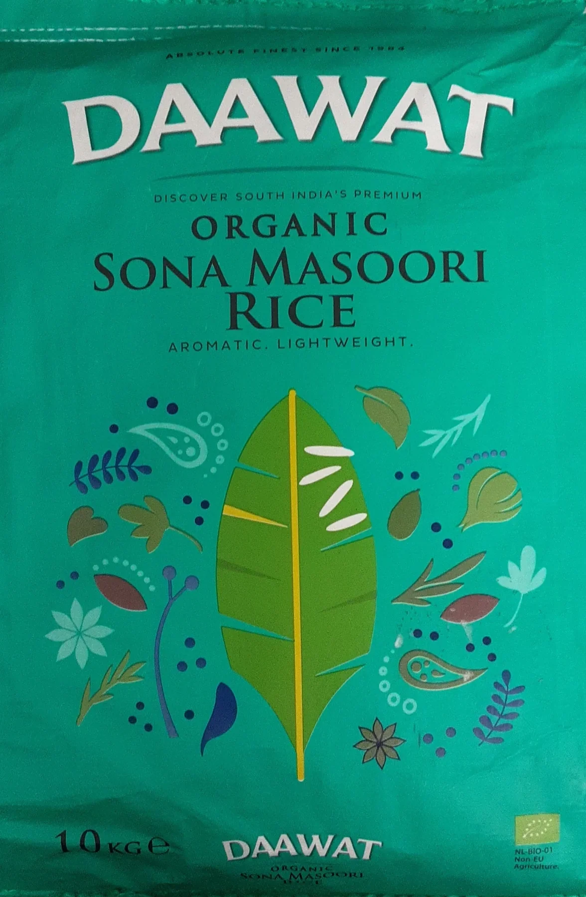 Daawat Organic Sona Masoori Rice 10kg