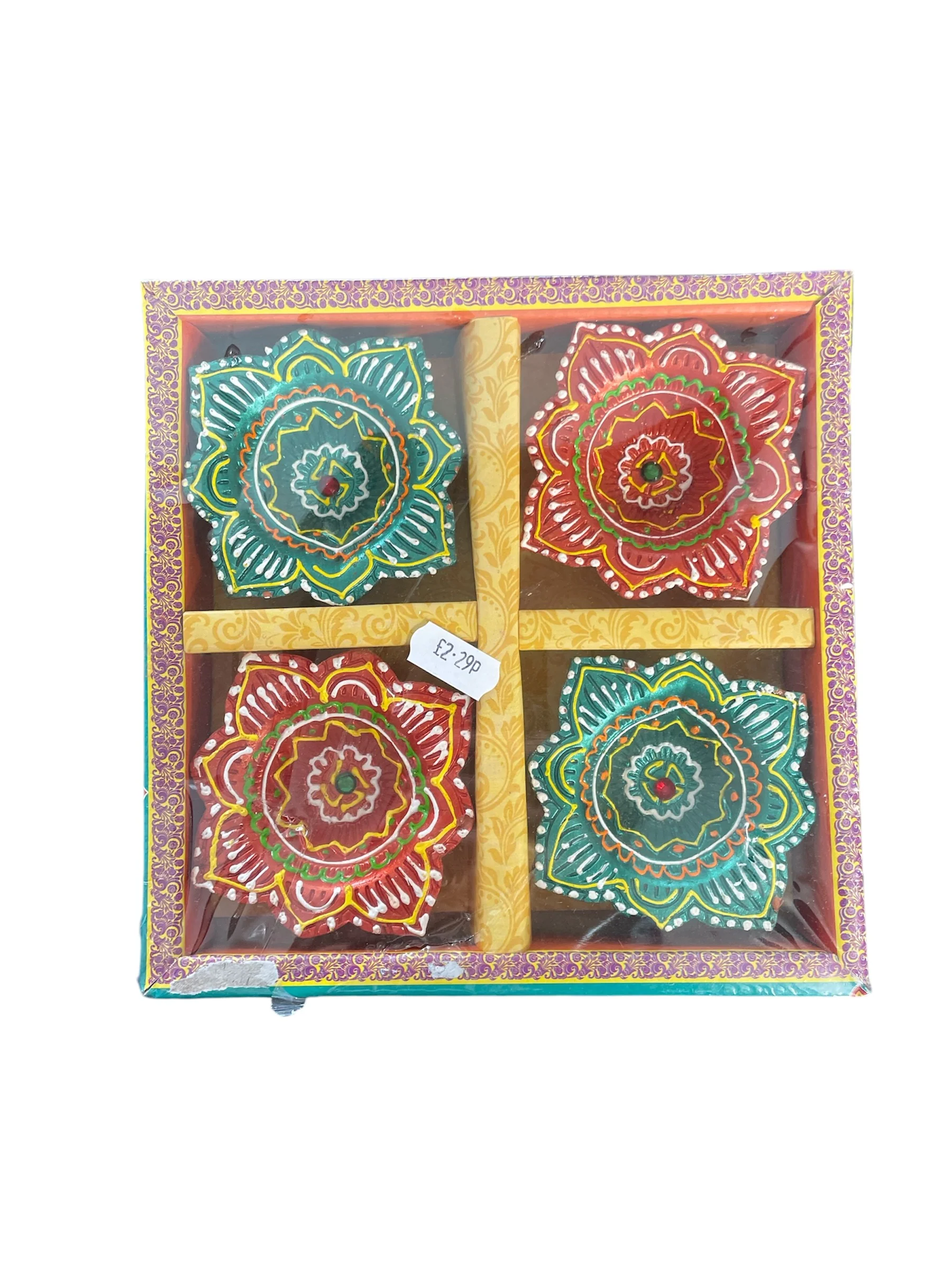 Designed Diya Non Wax (Pack of 4)