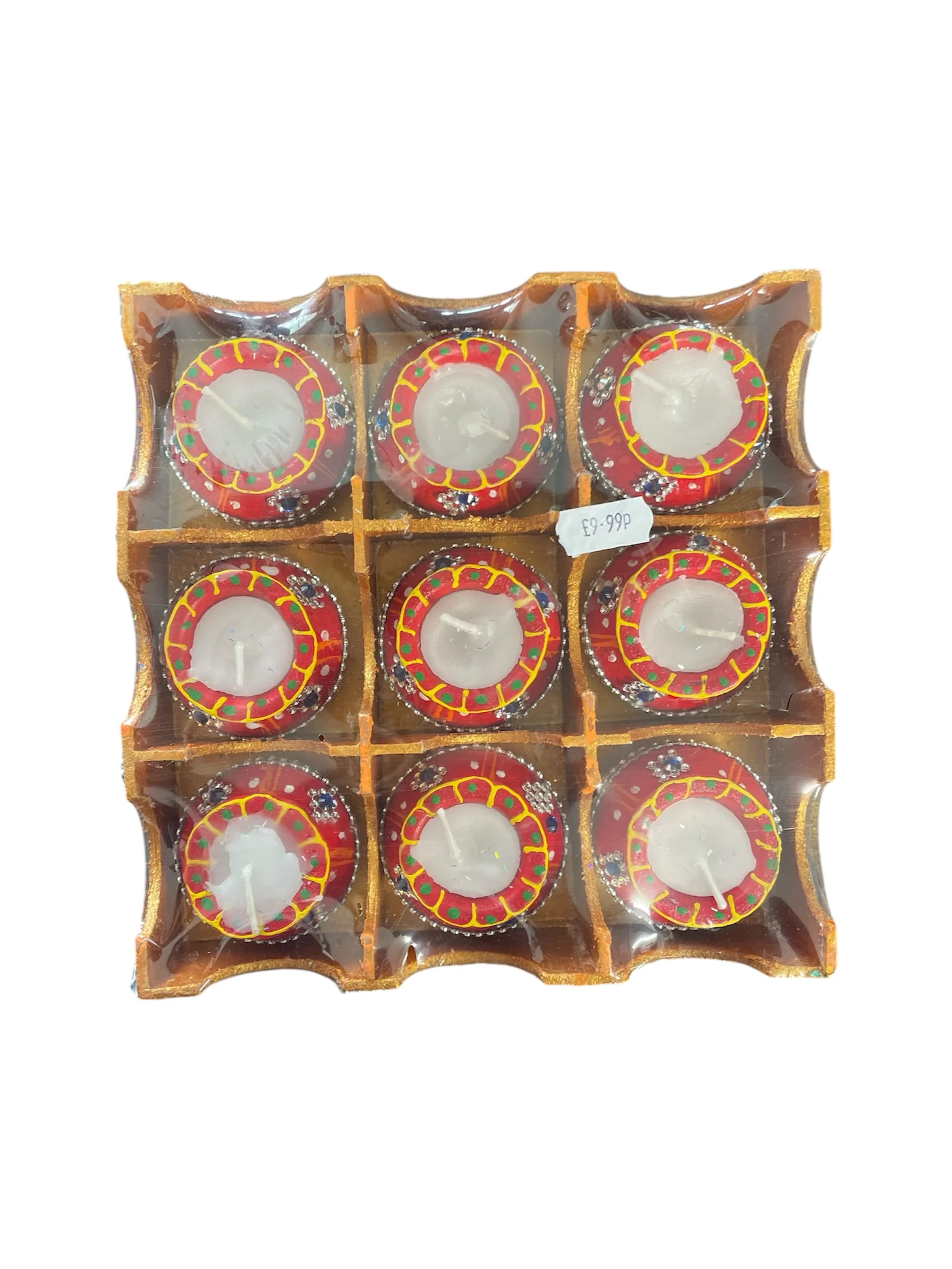 Designed Matka Diya (Pack of 9)