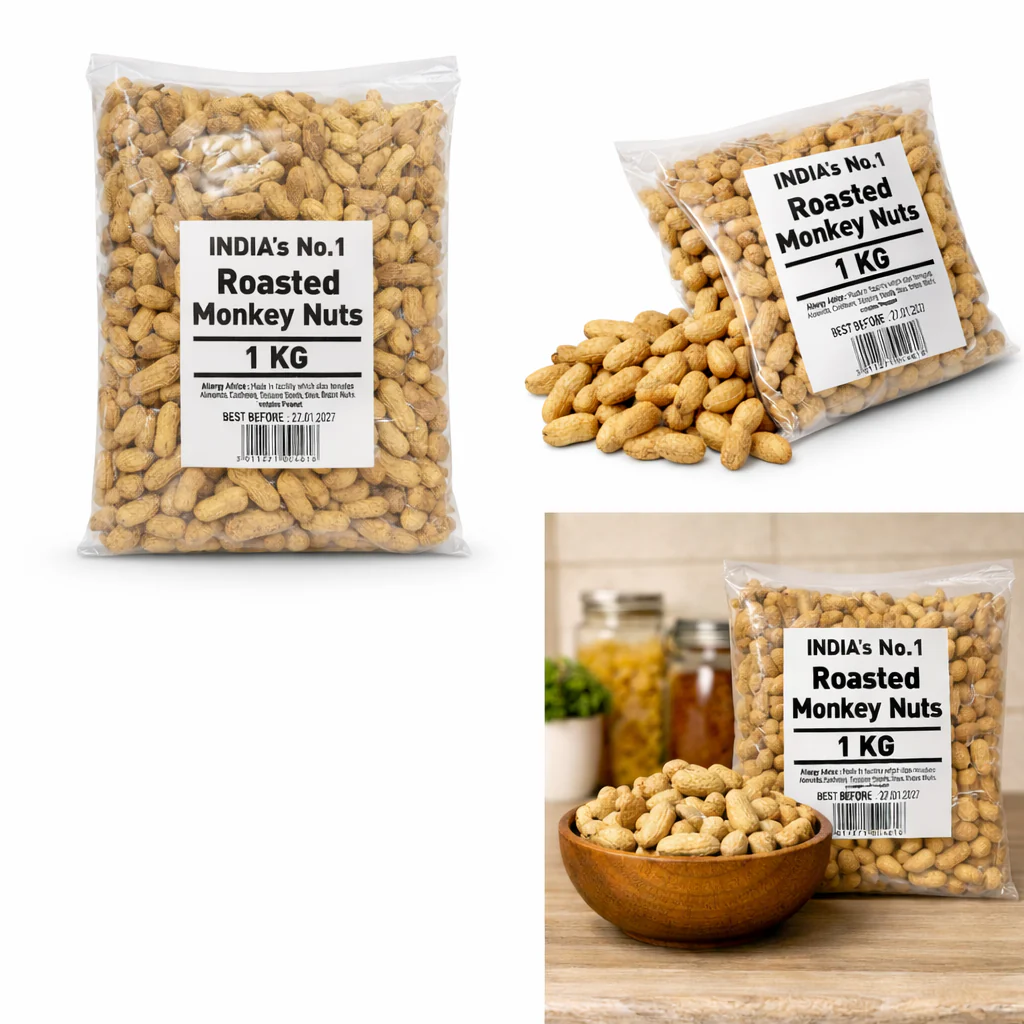 Food Factory India's No.1 Monkey Nuts 1kg - Image 2