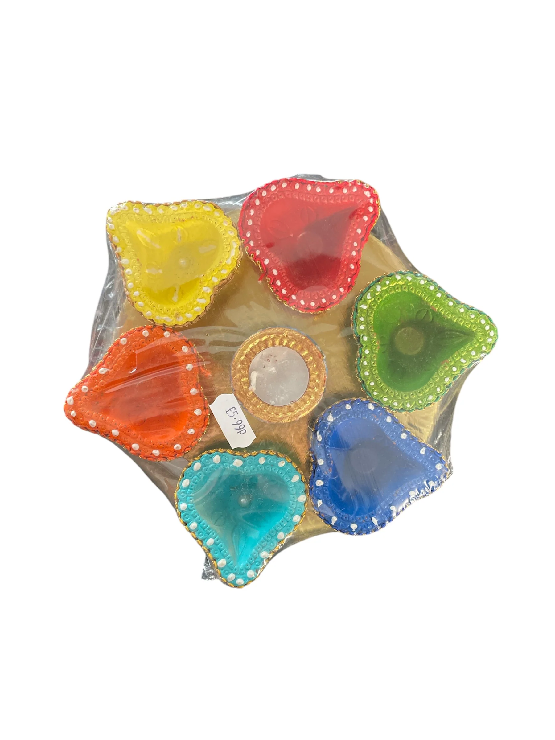 Heart Shape Diyas (Pack of 6)