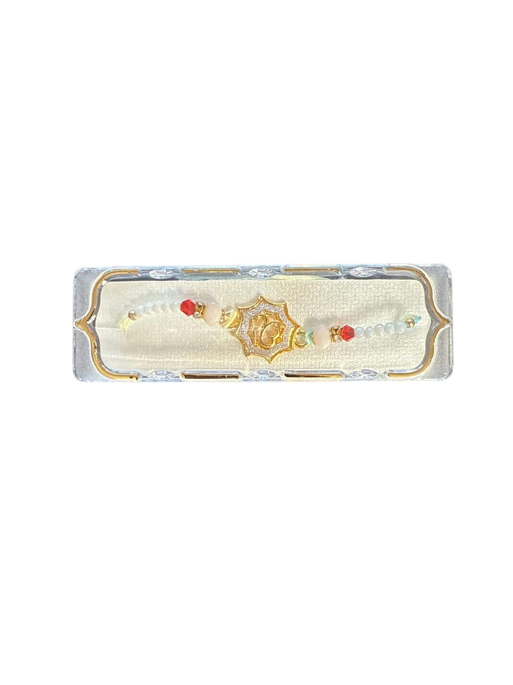 Ik Onkar Rakhi with Pearl Thread – Sikh Symbol Raksha Bandhan Rakhi