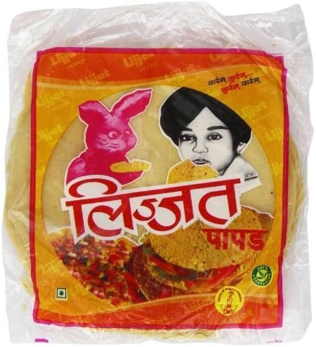 Lijjat Pappadum Black Pepper Flavour - 200g