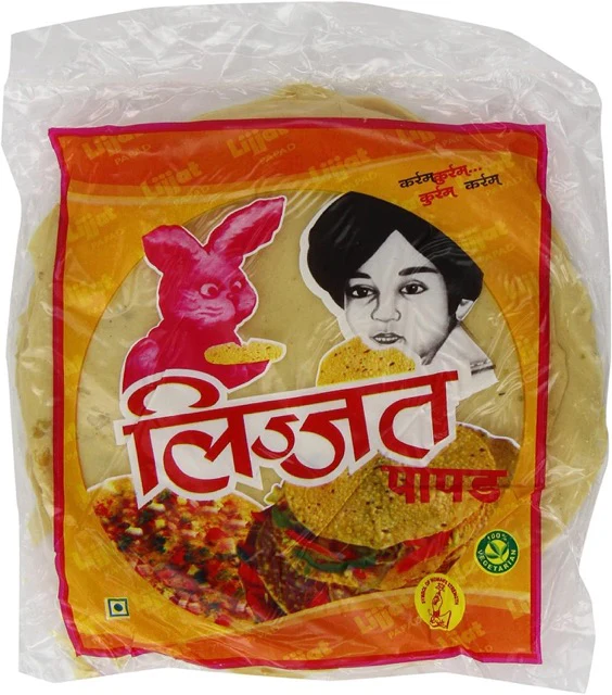 Lijjat Pappadum Garlic Flavour - 200g