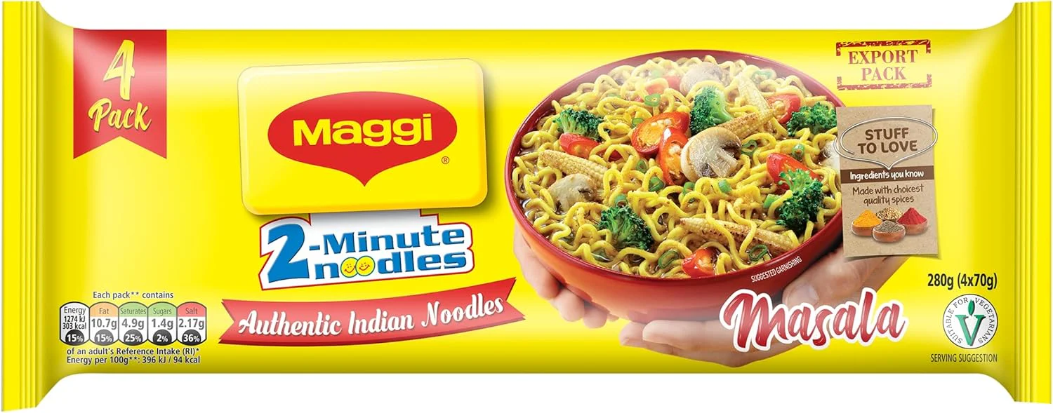 Maggi 2 Minute Masala Indian Noodles Family Pack (4pack x 70g) 280g