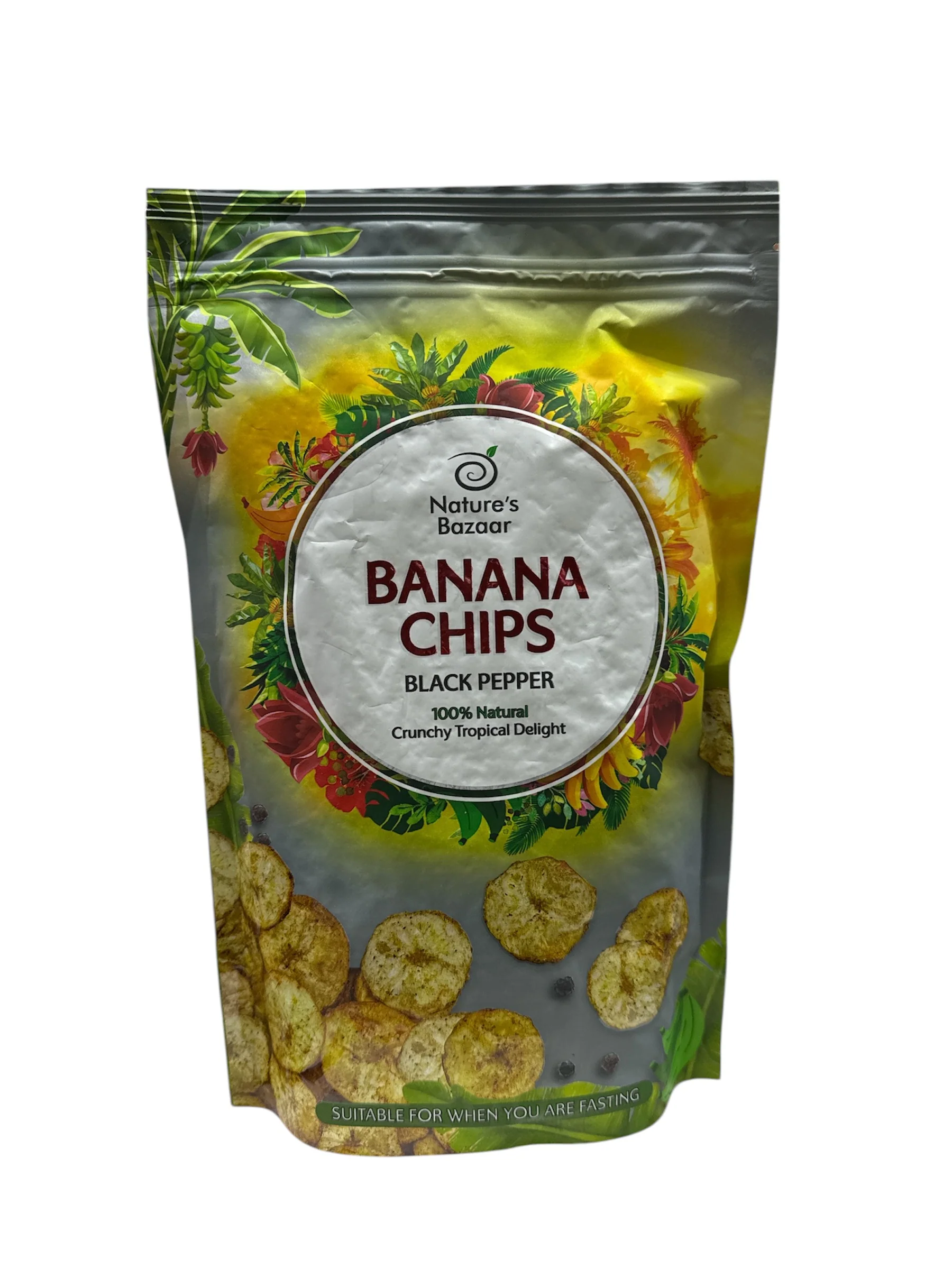 Nature's Bazaar Banana Chips Black Pepper 150g