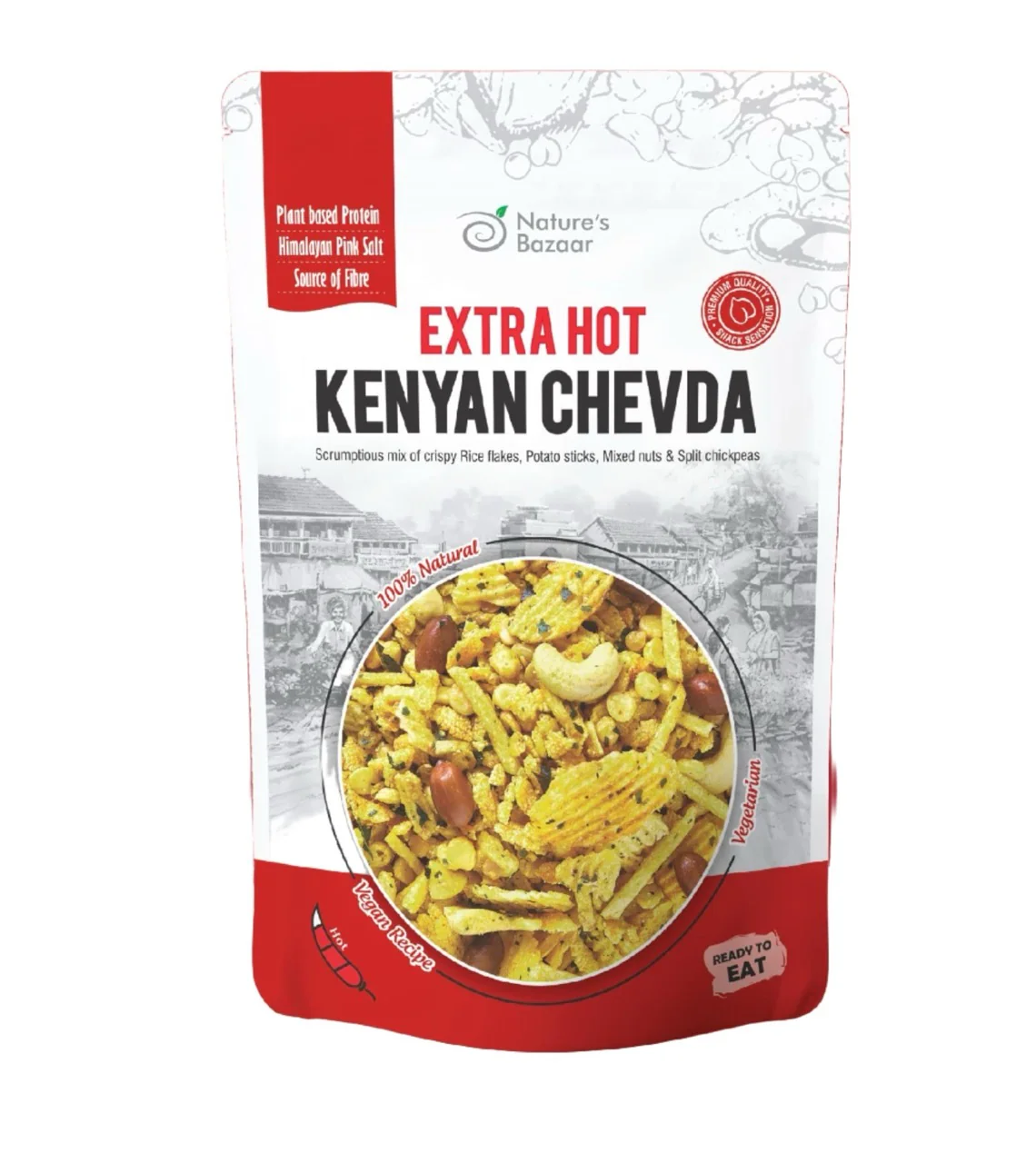 Nature's Bazaar Kenyan Chevda (Extra Hot) 225g