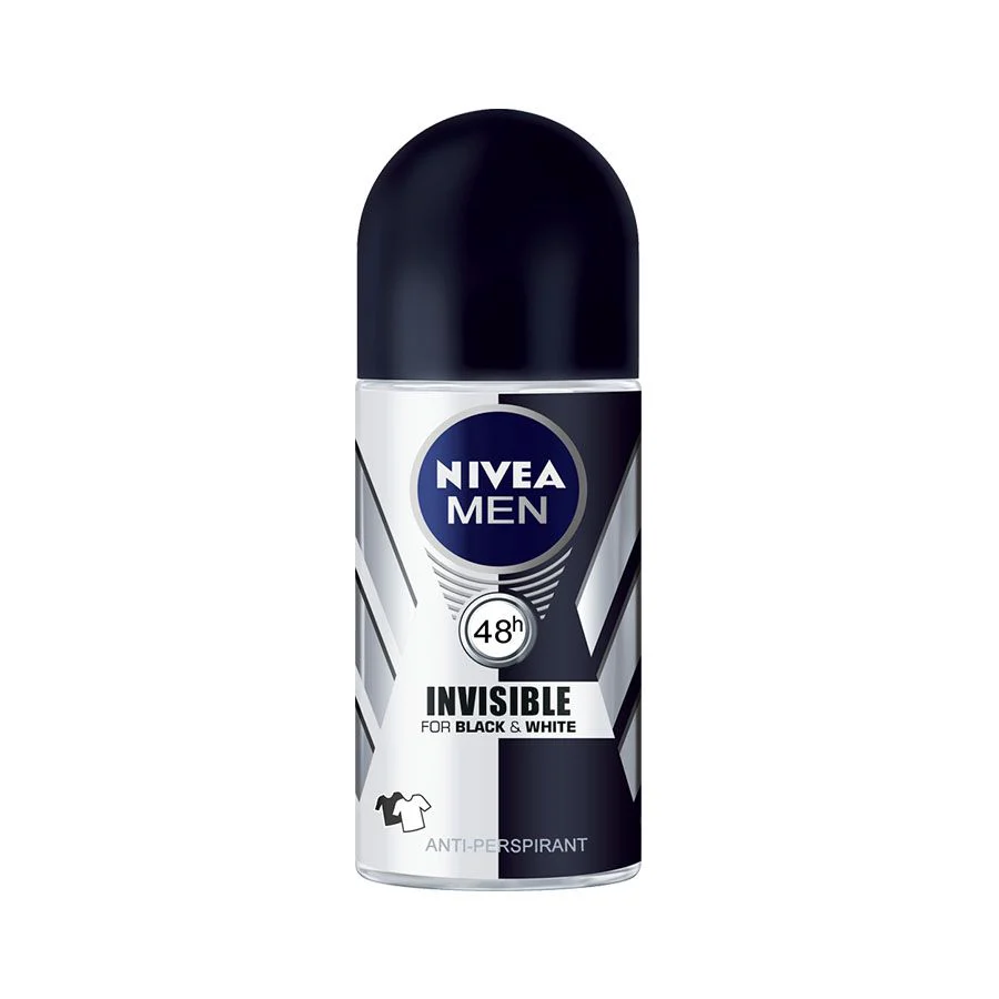 Nivea Mens Roll On Black & White Invisible 48h 50ml