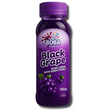 Popping Boba Black Grape Drink With Boba Pearls 300ml