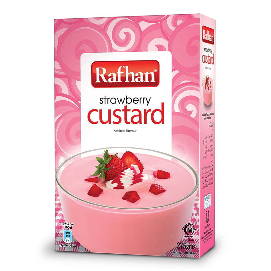 Rahfan Strawberry Custard 275g