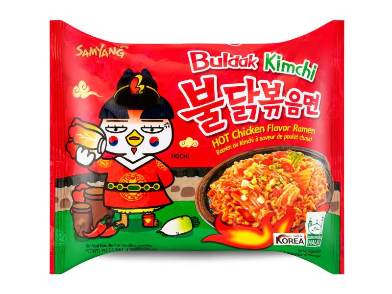 SamYang Buldak Hot Chicken Kimchi Flavor Ramen 5x135g - Image 2