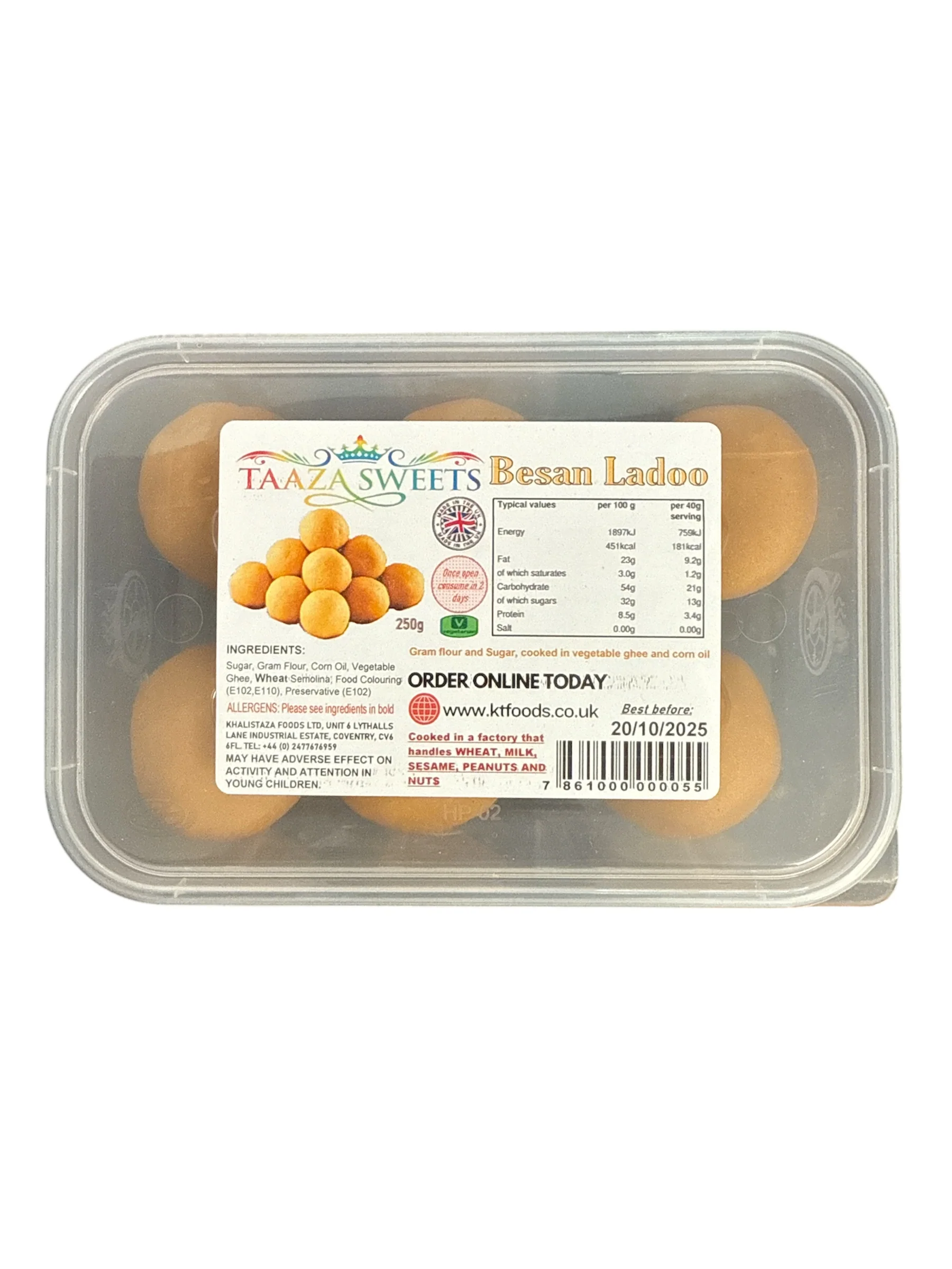 Taaza Sweets Besan Ladoo 250g