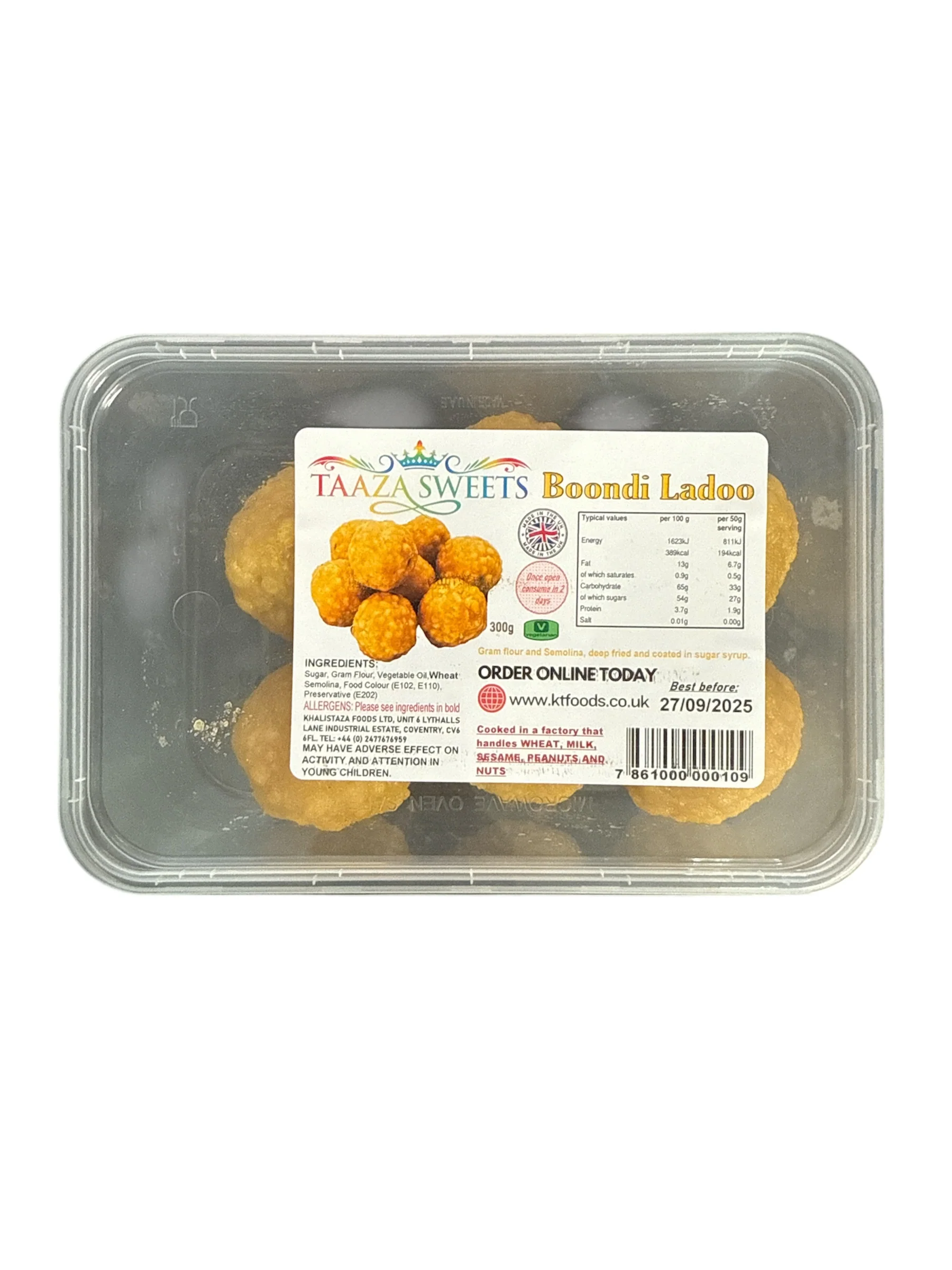 Taaza Sweets Boondi Ladoo 300g
