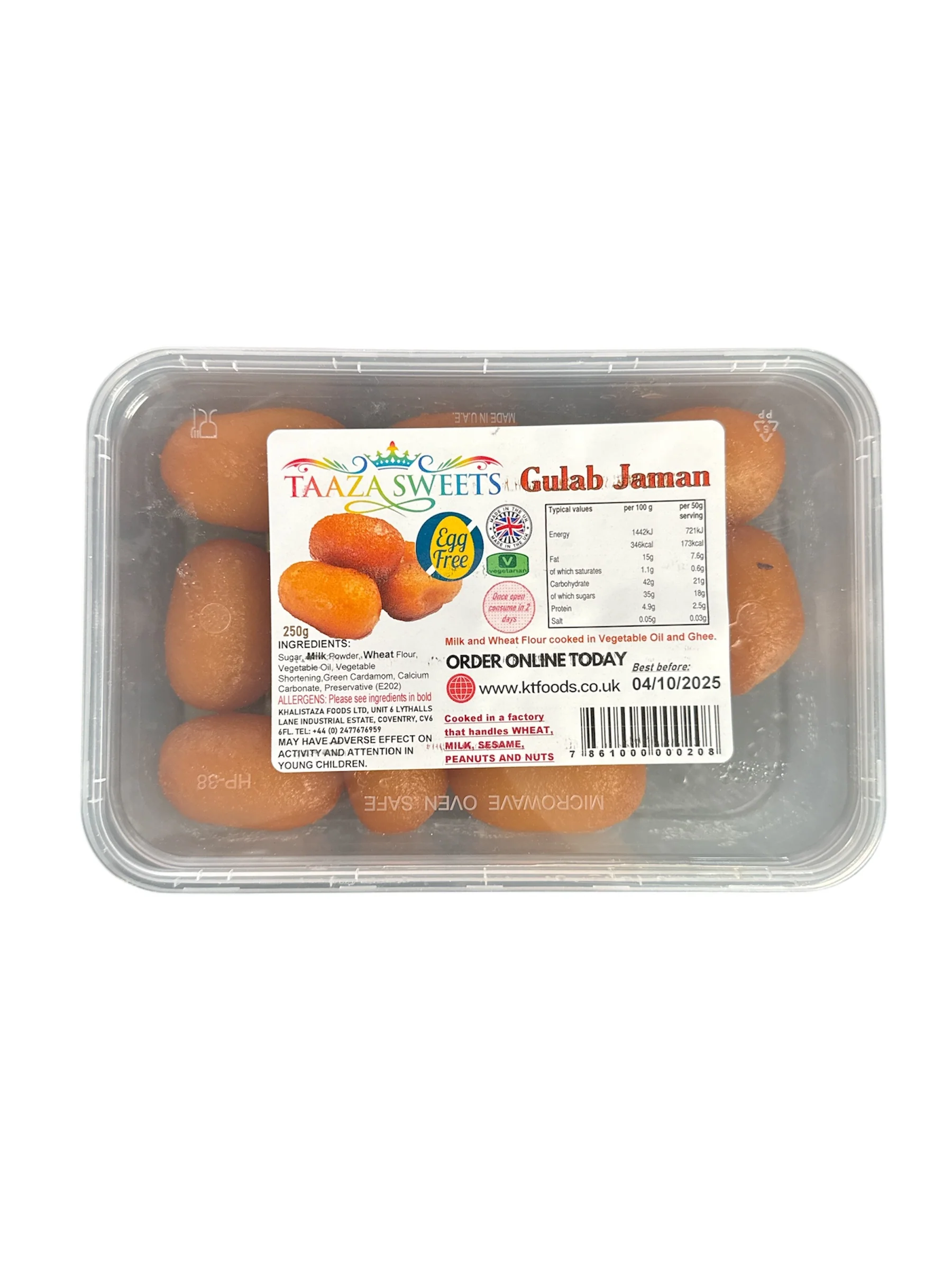 Taaza Sweets Gulab Jamun 250g
