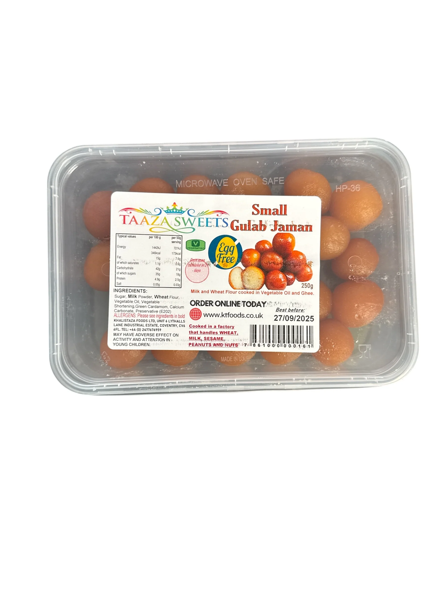 Taaza Sweets Small Gulab Jamun 250g