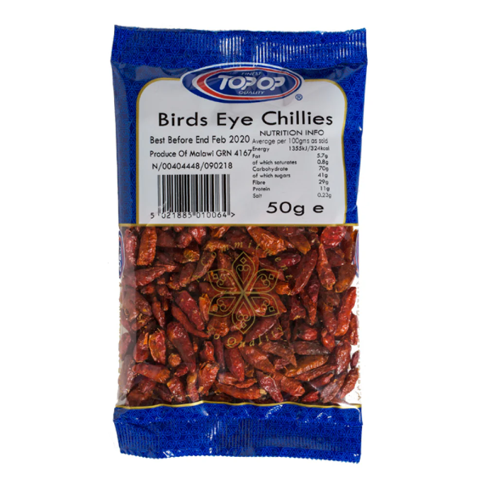 Top op Bird Eye Chillies