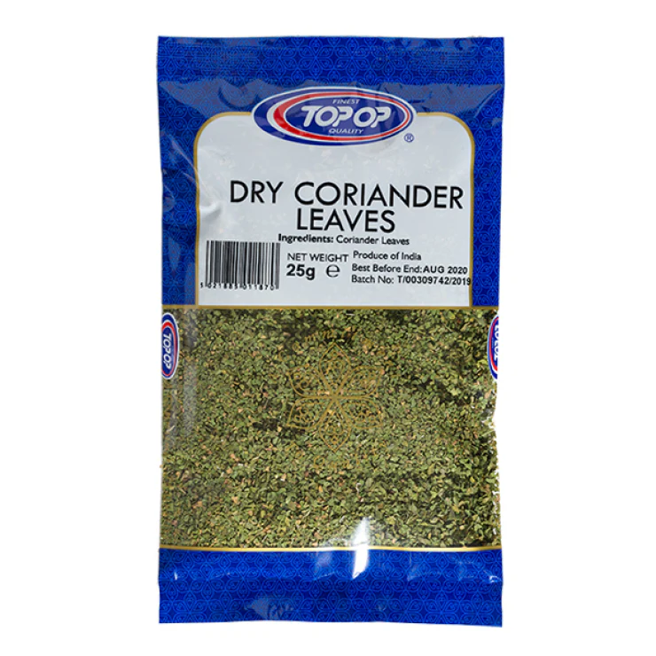 Top op Dry Coriander Leaves