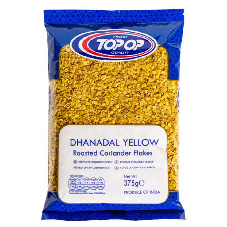 Top Op Dhanadal Yellow (Roasted Coriander Flakes) 375g