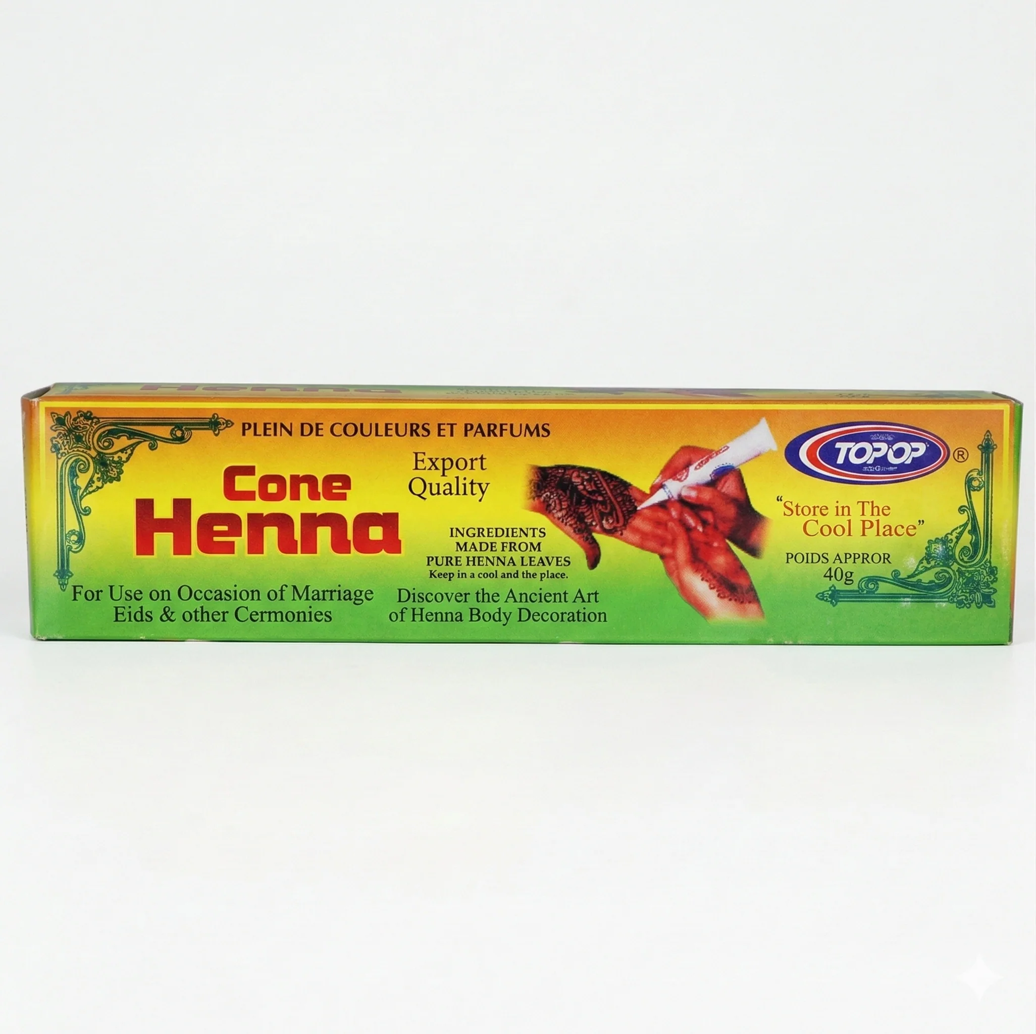 Top Op Henna Mehndi Cone – Natural Mehndi Cone for Hand & Foot Designs