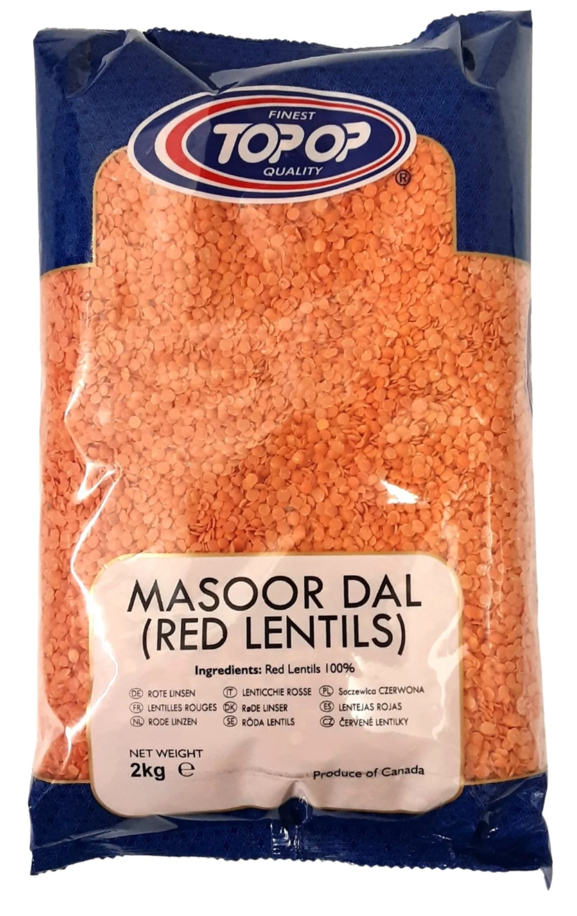 Top Op Red Lentils (Masoor Dal) 1kg