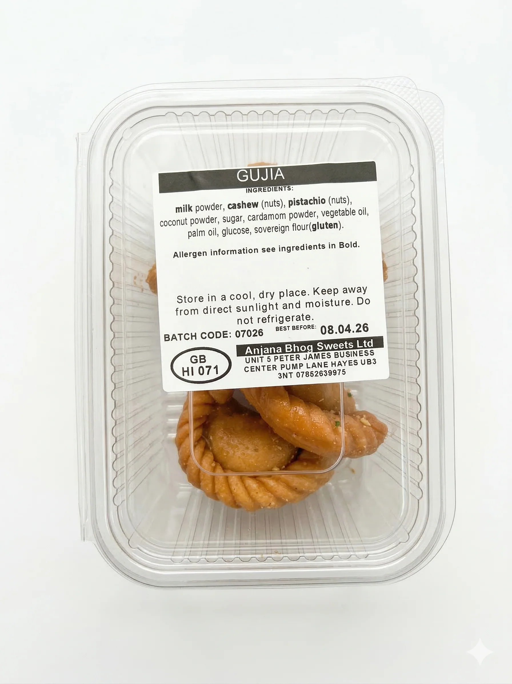 Anjana Bhog Traditional Handmade Gujiya – Crispy Holi Special Sweet (Pack of 4) 250g - Image 2