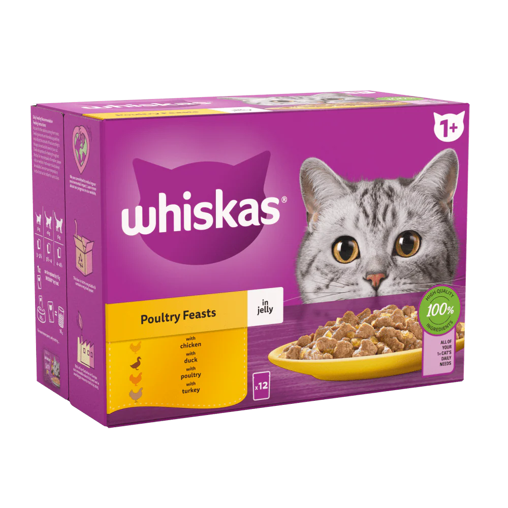 Whiskas Duo Poultry Feasts In Jelly 12x
